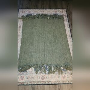 Kennebunk Weavers Fringed Throw Blanket  Woven Afghan Made in USA Multi.49x64